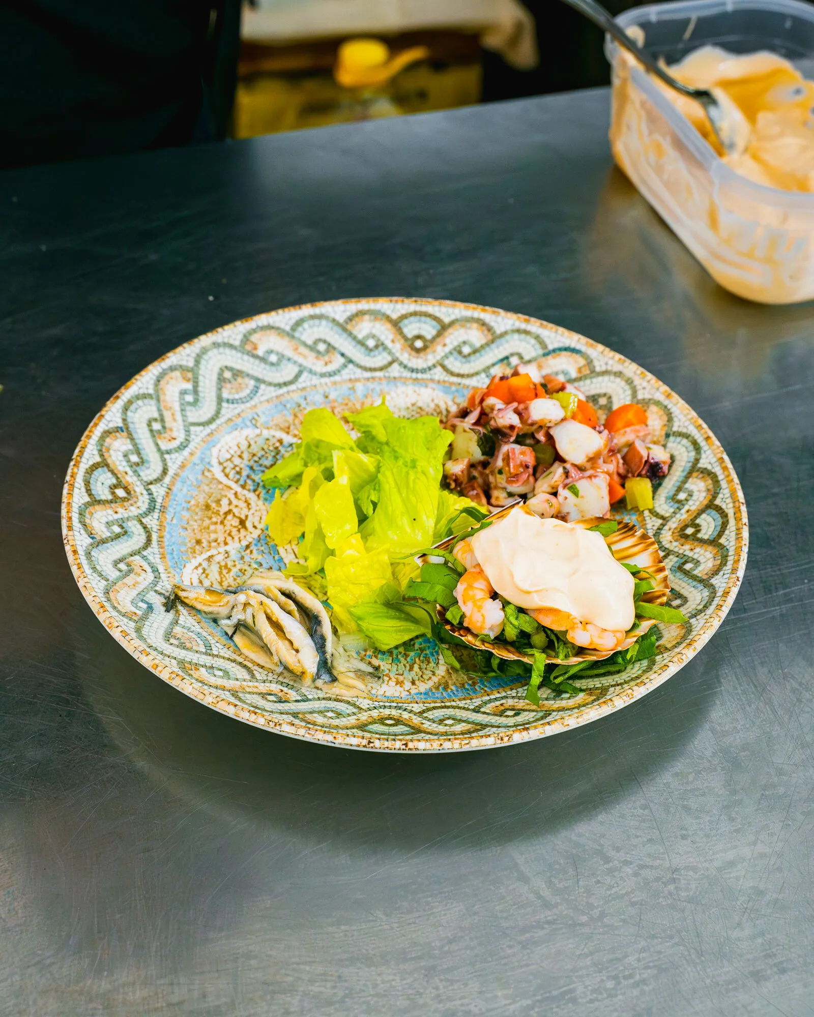 Piatto gourmet con verdure di stagione