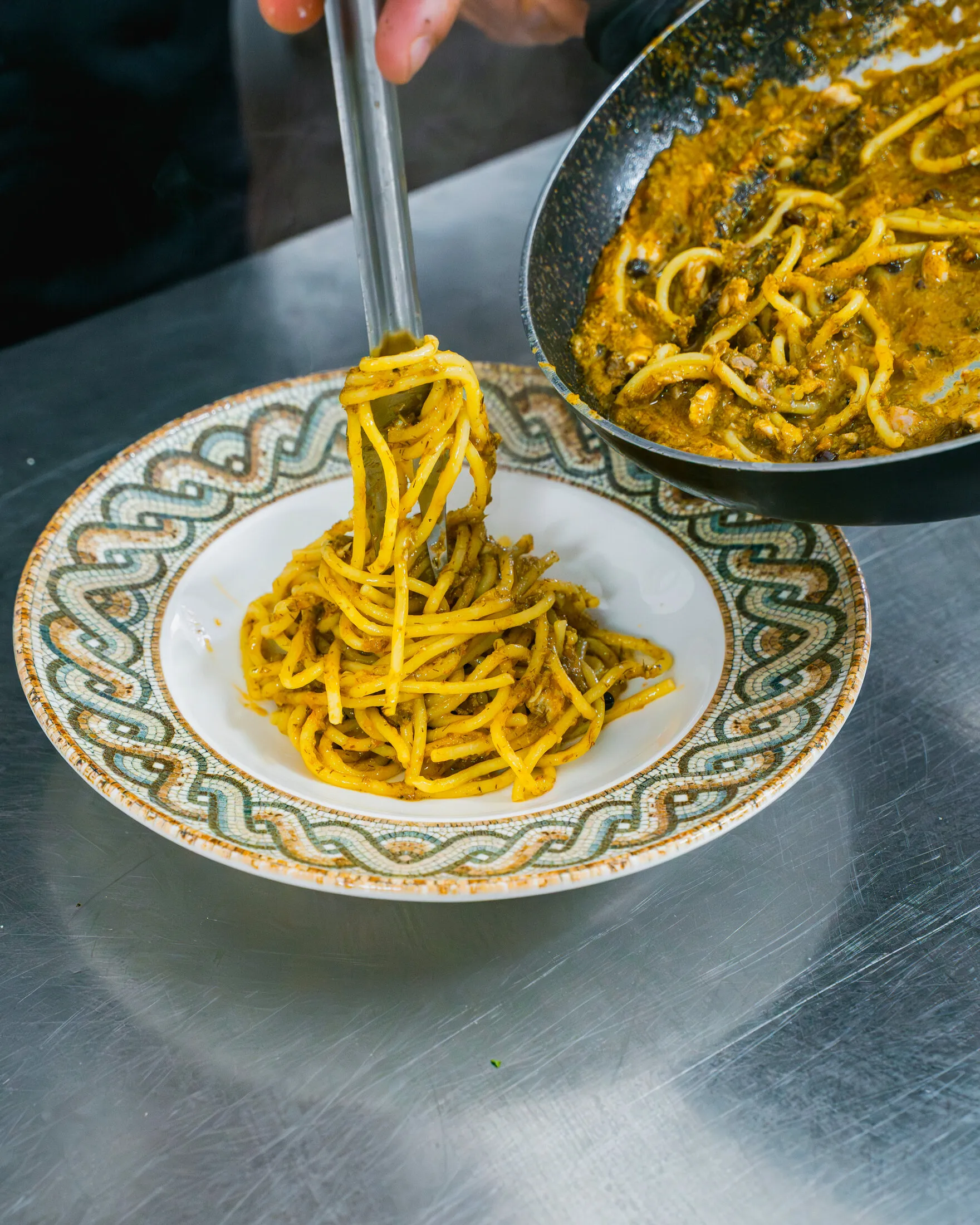 Tagliolini cozze e patate